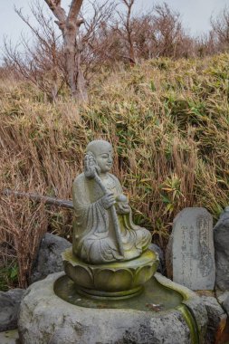 Tokyo, Japonya - 20 Ekim 2016: The Owakudani Enmei-Jizoson ston