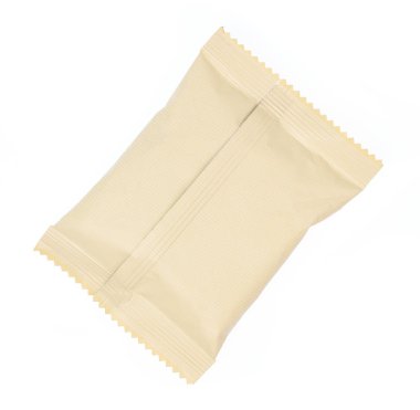 Food snack plastic bag isolated on a White Background.