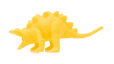 Beyaz arka planda izole edilmiş dinozor oyuncağı