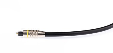 Optik Ses Kablosu beyaz arkaplanda izole edildi.