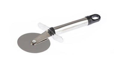 Stainless Steel Pastry Pizza Cutter isolated on white background