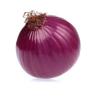 beyaz arkaplanda izole edilmiş soğan rengi