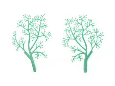 Plastik Yapraklar beyaz arkaplanda izole