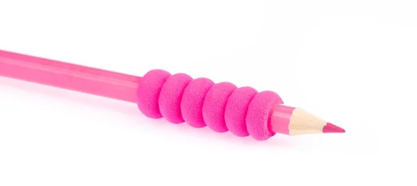 白い背景に孤立した色鉛筆のピンク. — ストック写真
