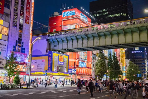 JAPAN - October 22, 2016: People and Tourist at Akihabara shoppi — Stockfoto