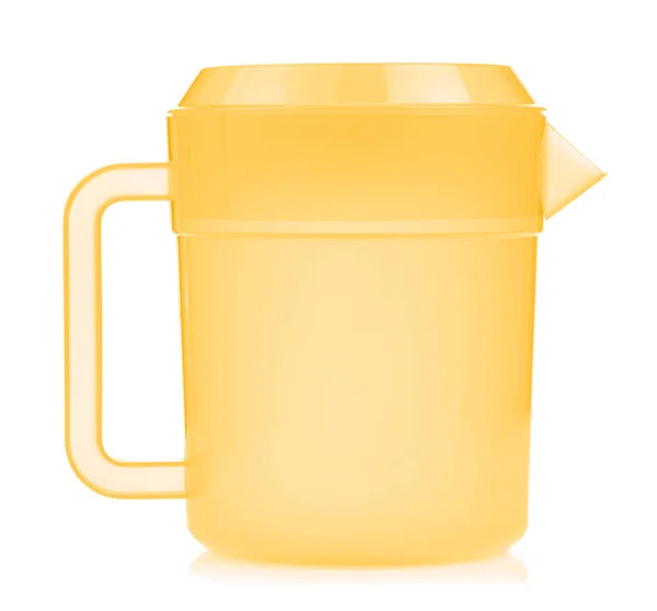 Plastic pitcher isolated on white background — Stock Photo, Image