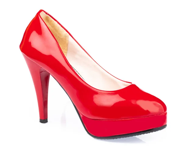 Κόκκινα παπούτσια απομονωμένα σε λευκό φόντο — Φωτογραφία Αρχείου