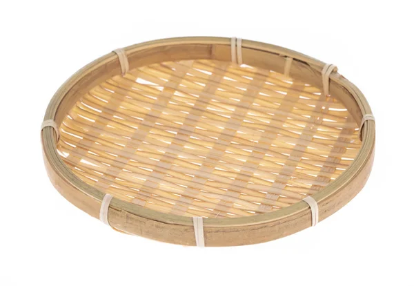 Threshing basket made from bamboo isolated on white background — Stock Photo, Image