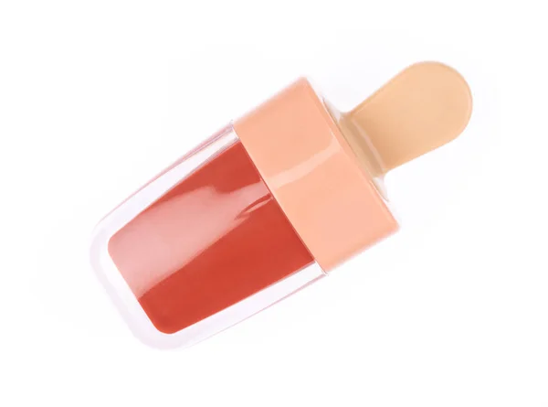 Lipstick and cheek tint in ice cream bottle so cute isolated on — Stok fotoğraf