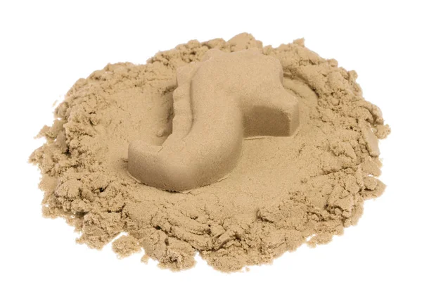 Sand Sculpture of a animall isolated on white background — Stok Foto