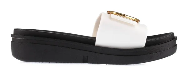Красиві сандалі для жінок ізольовані на білому тлі — стокове фото