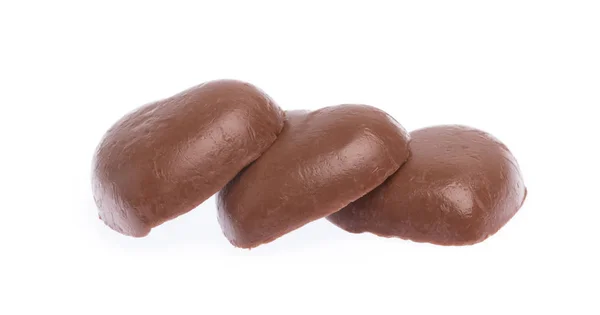 Schokoladenherz isoliert auf weißem Hintergrund — Stockfoto