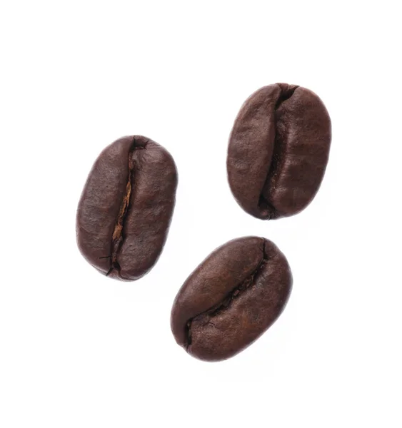 Roasted coffee beans isolated on white background — Stock Photo, Image