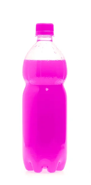 Uma garrafa com bebida saborosa isolada no fundo — Fotografia de Stock