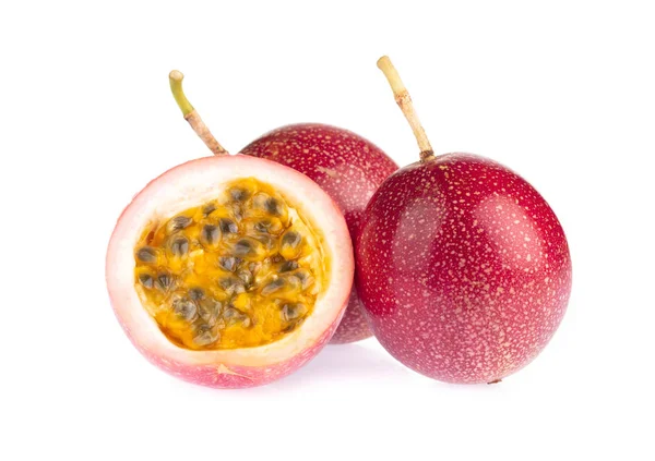 Slice of Passion fruit isolated on the white background. — Stock Photo, Image