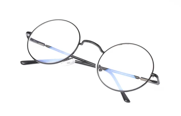 Black eye glasses isolated on white background — Stock Photo, Image