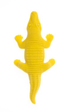 Shape of crocodile eraser isolated on white background