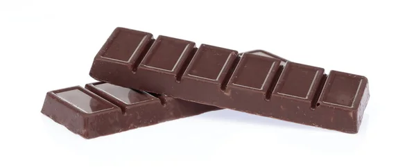 Шоколадний батончик ізольований на білому тлі — стокове фото