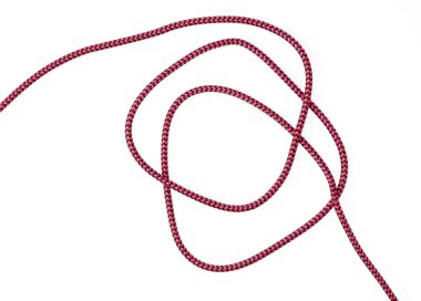 Beyaz arkaplanda izole edilmiş hat hareketli şarj aleti naylon kumaşı