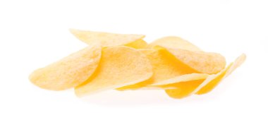 Patates cipsi beyaz arkaplanda izole