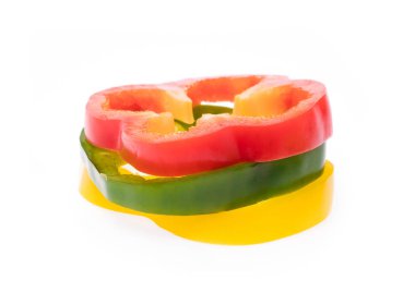 Bell Pepper 'ı beyaz arkaplanda izole et