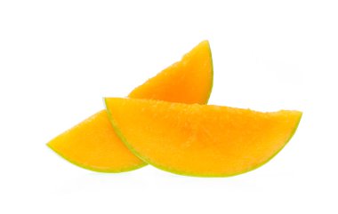 slice mango isolated on white background