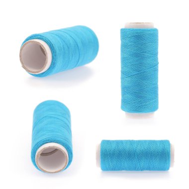 Beyaz arka plan üzerinde izole iş parçacığı kümesi