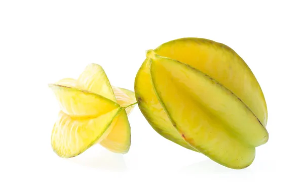 Fresh Carambola Isolated White Background — Stock Photo, Image