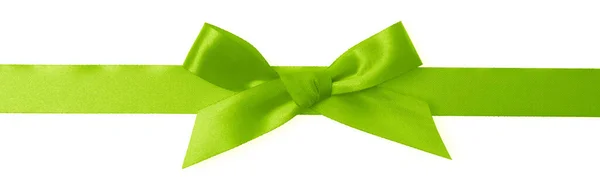 Green Bow Isolated White Background — Stock Photo, Image