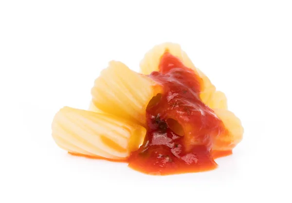 Pasta Saus Geïsoleerd Witte Achtergrond — Stockfoto