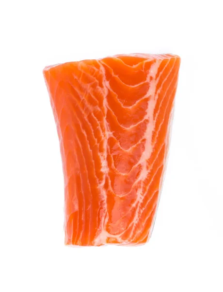 Lachssteak Roter Fisch Isoliert Auf Weißem Hintergrund — Stockfoto