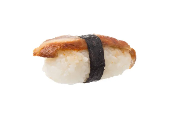 Rolos Tradicionais Sushi Japonês Fresco Isolado Fundo Branco — Fotografia de Stock