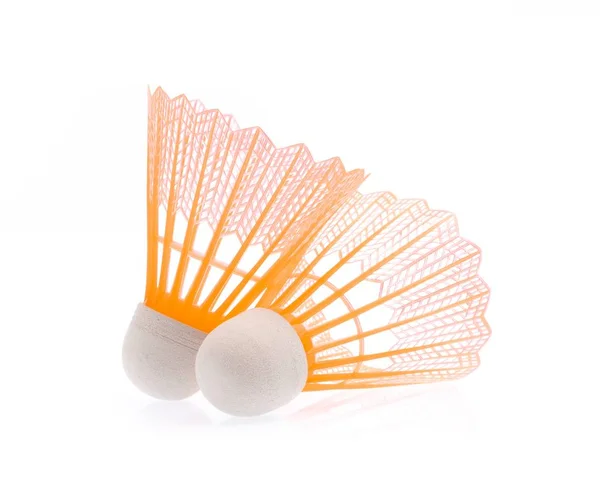 Badminton Colored Plastic Shuttlecocks Isolated White Background — Stock Photo, Image