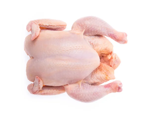 Frango Cru Isolado Fundo Branco — Fotografia de Stock