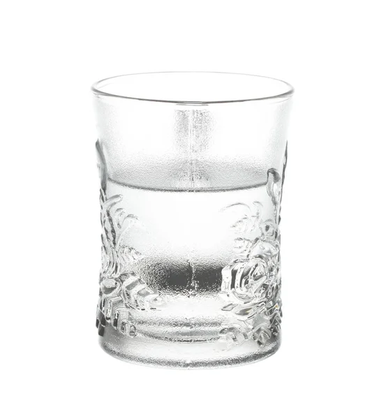 Üveg Víz Elszigetelt Fehér Alapon — Stock Fotó