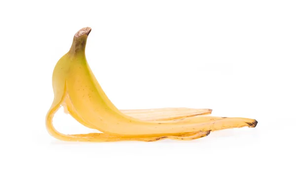 Peau Banane Isolée Sur Fond Blanc — Photo