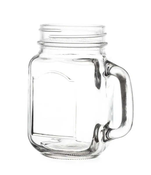 Empty Glass Jug Isolated White Background — Stock Photo, Image