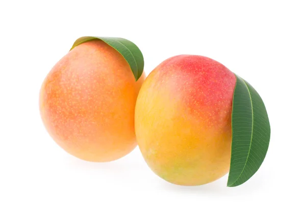 Dojrzałe Mango Izolowane Białym Tle — Zdjęcie stockowe