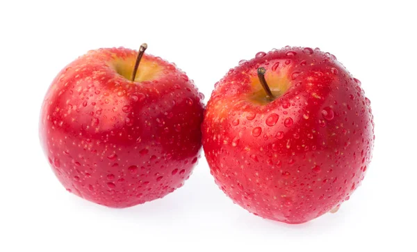 Frischer Roter Apfel Isoliert Auf Weißem Hintergrund — Stockfoto