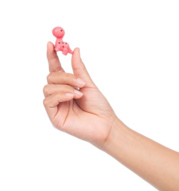 Beyaz arka planda izole edilmiş, çikolata kaplı şirin hayvanlar..