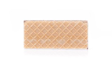 Beyaz arka planda izole çikolatalı waffle