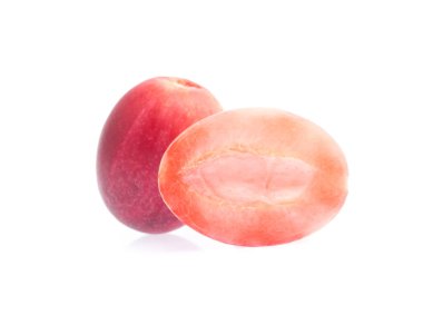 Carissa Carandas Linn, Karanda, Carunda beyaz arka planda izole edilmiş.