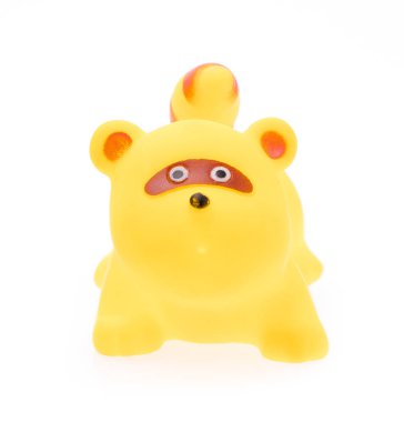 Plastik Oyuncak Hayvanı beyaz arkaplanda izole edildi.