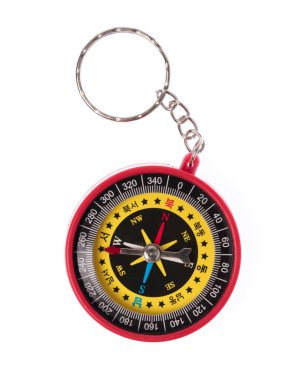 Beyaz arkaplanda pusula izole edildi