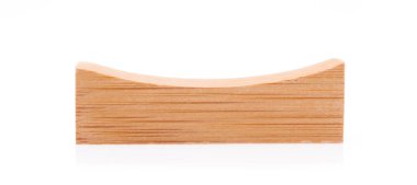 wood saucer for chopsticks isolated on white background