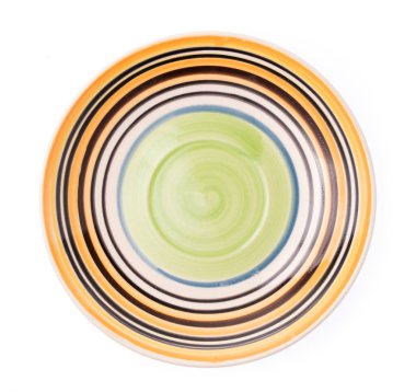 Boş plaka beyaz arkaplanda izole edildi