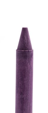 Purple Crayon Wax Pencil Isolated on White Background