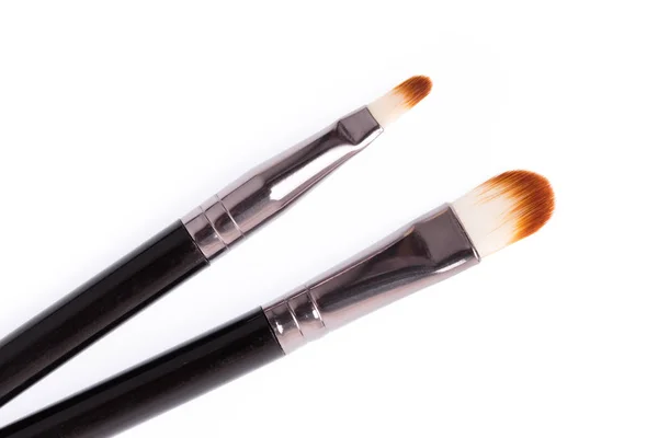 Makeup Brush Set Isolated White Background — Stock Photo, Image