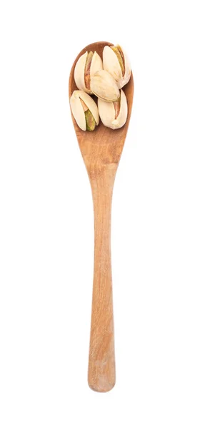Pistachio Nut Spoon Isolated White Background — Stock Photo, Image