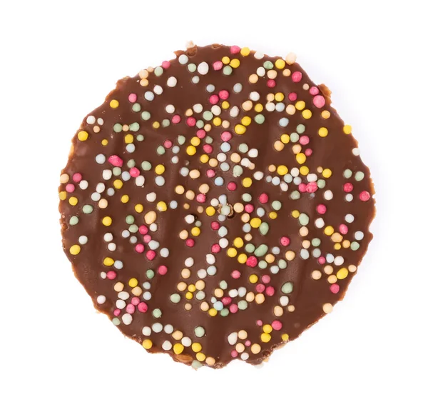 チョコレートクッキーは白い背景に隔離され — ストック写真